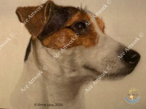 Jack Russell Terrier 1 - medium - landscape - greeting card - 178mm x 127mm - blank inside - product image